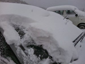 車に積雪
